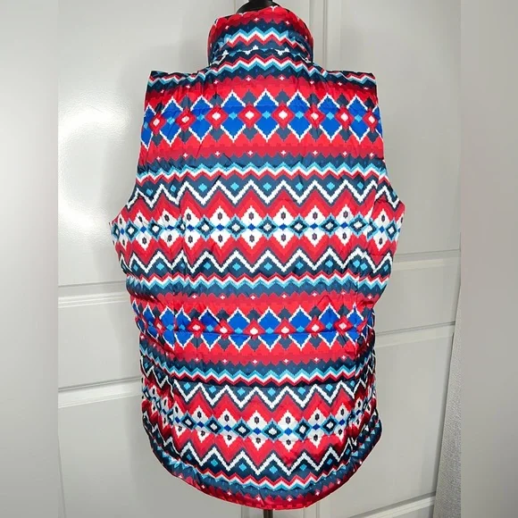 Land’s End Print Puffer Vest Size XL - Picture 5 of 8